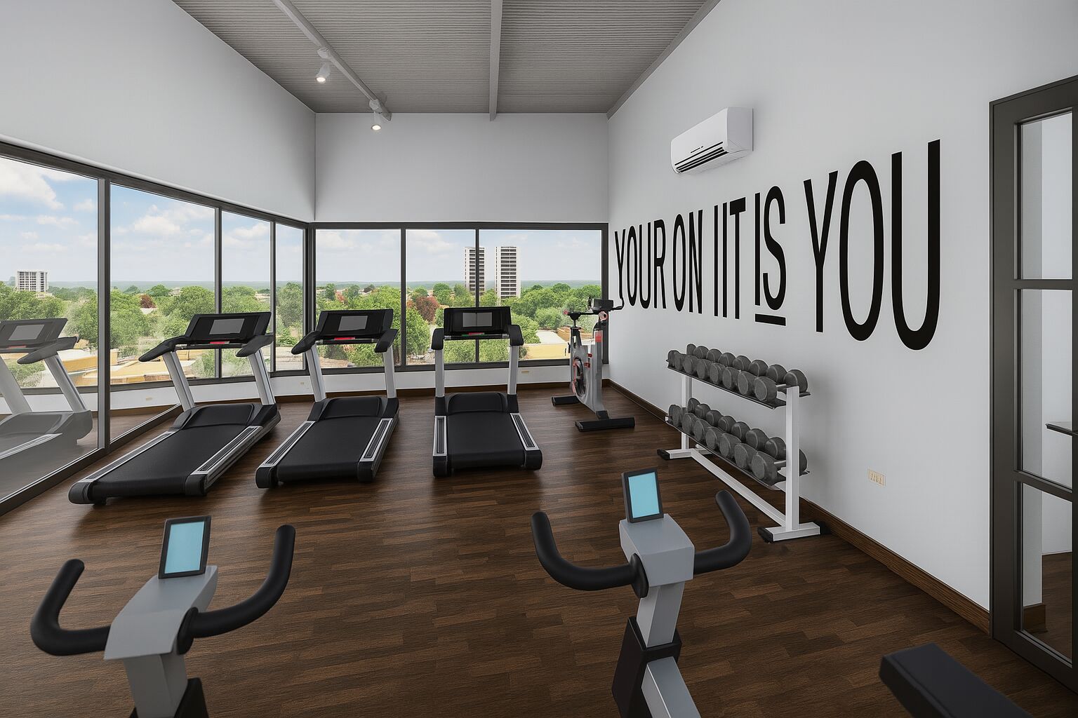 Render del gimnasio de Barrio Jara